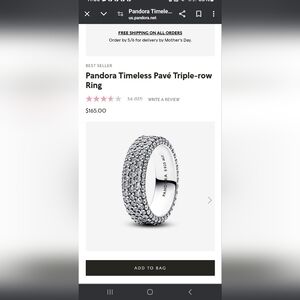 Pandora timeless gorgeous gorgeous ring new box bagged wearing to see